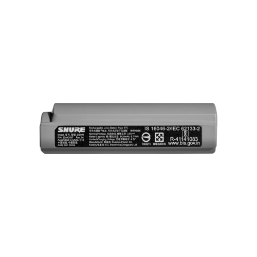 Bateria Shure SB904 Íons de Lítio Recarregável com Indicador de Carga em Horas e Minutos para Sistemas Sem Fio