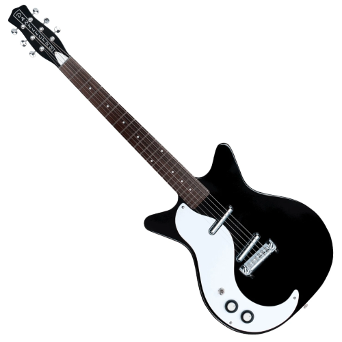Guitarra Danelectro 59 M NOS+ Canhoto Black com Captadores Lipstick NOS+ Single-Coil e Ponte Wraparound Ajustável