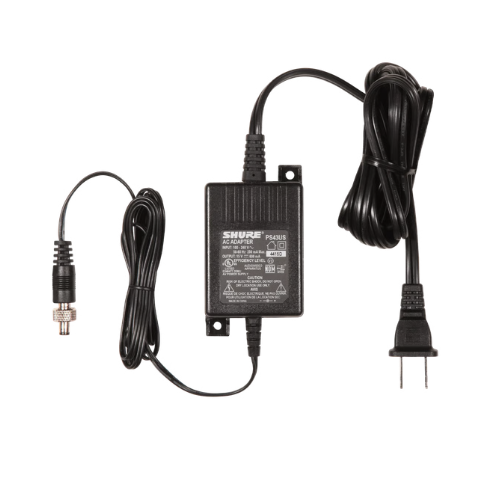 Fonte de Alimentação Shure PS43US 15V DC Embutida com Guias de Montagem Padrão de Eficiência Energética para Receptores e Transmissores Shure