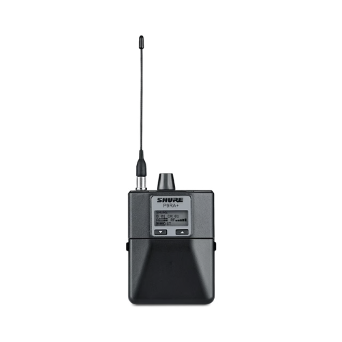 Receptor Bodypack Shure P9RA Sem Fio UHF Estéreo Híbrido Analógico/Digital G6 com CueMode MixMode Scan & Sync EQ Paramétrico 4 Bandas e Compatível com Bateria SB900C