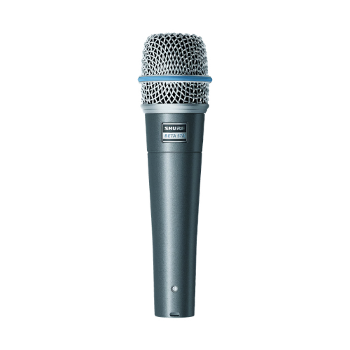 Microfone Shure Beta 57A para Instrumentos Dinâmico Supercardioide com Mount Integrado XLR Shock-Mount Pneumático Neodímio Grade Metálica Resistente