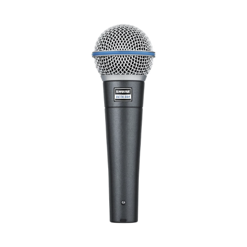 Microfone Shure Beta 58A Vocal Dinâmico Supercardioide com Mount Integrado XLR Shock-Mount Pneumático Neodímio Grade Metálica Resistente