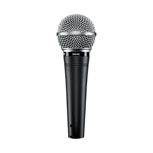 Microfone Shure SM48-LC Vocal Dinâmico Cardioide com Shock-Mount Interno Filtro Anti-Pop Integrado Adaptador A25D e Bolsa de Transporte