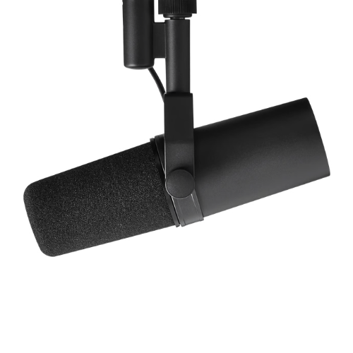 Microfone Shure SM7B Vocal Dinâmico Cardioide com Suspensão de Ar Interna Filtro Anti-Pop A7WS Rejeição Eletromagnética Avançada e Montagem Yoke