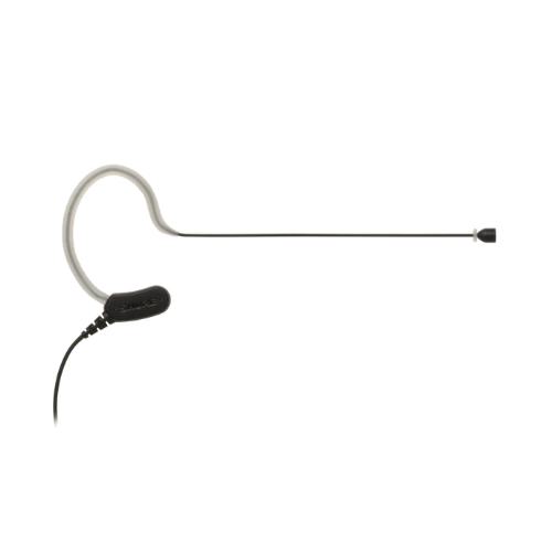 Microfone Shure MX153B/O-TQG Earset Omnidirecional Subminiatura Preto com Gooseneck Flexível Conector TA4F TQG Cabo Kevlar Presilha e 3 Windscreens