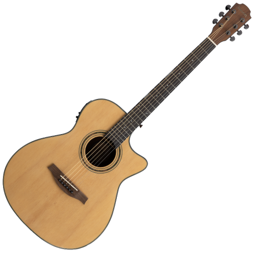 Violão Eletroacústico Benson GF100CE N Aço Cutaway Natural Eletroacústico com Tampo Spruce Corpo Sapele Braço Okume Escala Technical Wood 20 Trastes Pré BS-4 com Afinador