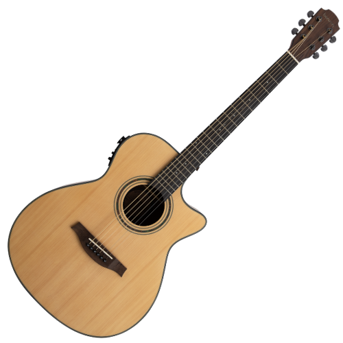 Violão Eletroacústico Benson GF100CE NS Genesis Aço Natural Satin com Tampo Spruce Corpo Sapele Braço Okume Escala Technical Wood 20 Trastes Pré BS-4 com Afinador