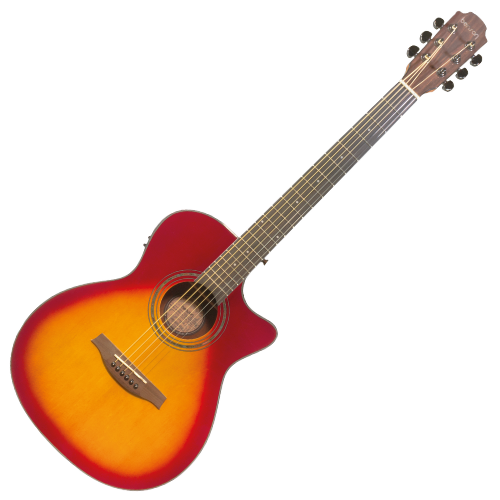 Violão Eletroacústico Benson GF100CE HB Aço Cutaway Honeyburst com Tampo Spruce Corpo Sapele Braço Okume Escala Technical Wood 20 Trastes Pré BS-4 com Afinador