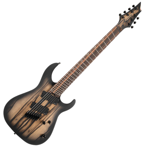 Guitarra Cort KX507MS Pale Moon Natural Black Burst 7 Cordas Multi-Scale com Fishman Fluence Modern Top Pale Moon Ebony e Braço 5pc Maple & Purple Heart