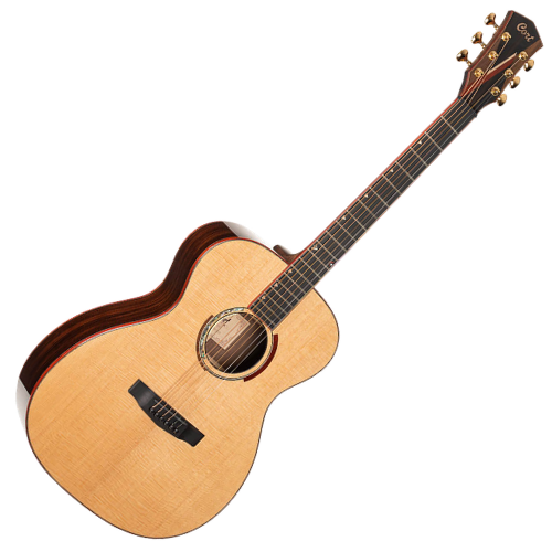 Violão Cort Abstract Delta NAT Natural Gloss Masterpiece Series com Top Master Grade Solid Sitka Spruce Corpo Deeper OM e Eletrônica L.R. Baggs Anthem
