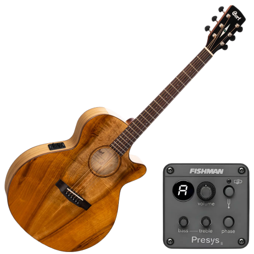 Violão Eletroacústico Cort SFX MW NAT Natural Aço com Tampo Myrtlewood Maciço Torrefied Captação Fishman Sonicore e Pré Fishman Presys II