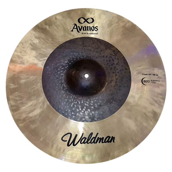 Prato Crash Waldman AVA 19 Polegadas AVA-CR19 Bronze B20 Ataque Rápido Som Brilhante e Excelente Projeção para Bateria Acústica
