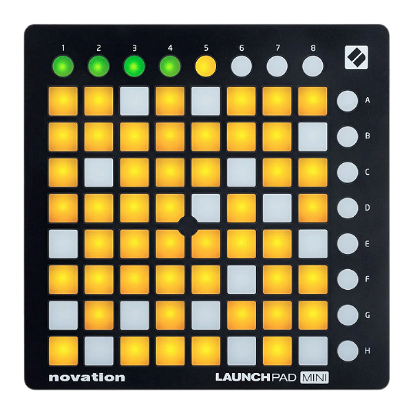 Controlador MIDI Novation Launchpad Mini MK2 64 Pads RGB com Integração Nativa com Ableton Live