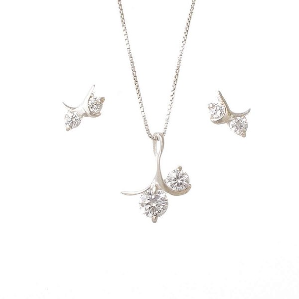 Conjunto Ponto de Luz Prata