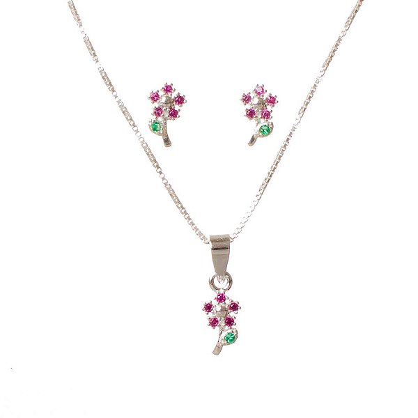 Conjunto Infantil Prata Flor
