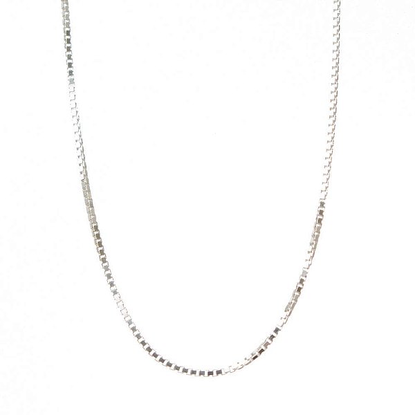 Corrente de Prata Veneziana 45 CM 1 MM