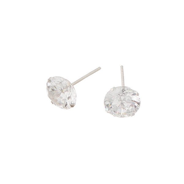 Brinco Ponto De Luz de Prata 8mm