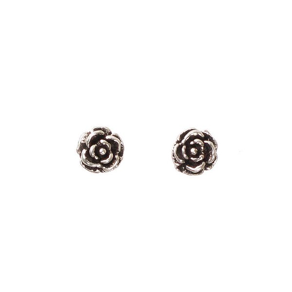 Brinco Prata Rosinha Envelhecida 6 mm