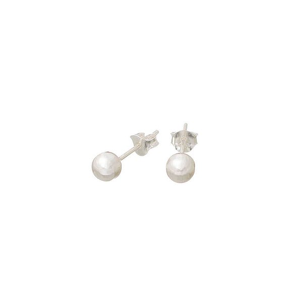 Brinco Prata Bola 5mm
