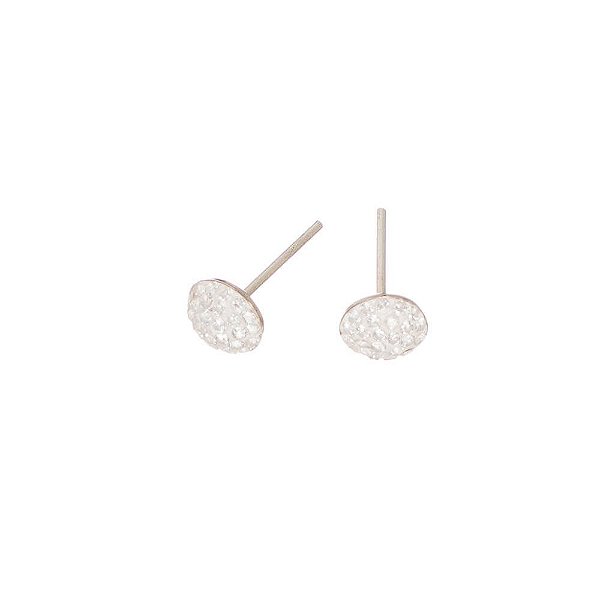Brinco de Prata Cristal Branco