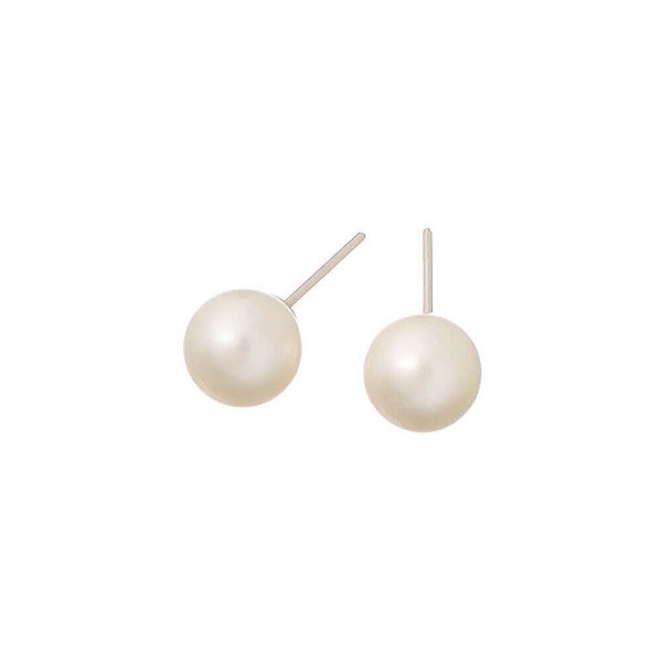 Brinco de Prata Pérola 8mm