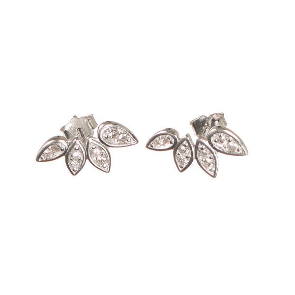 Brinco Prata Ear Cuff Zircônias