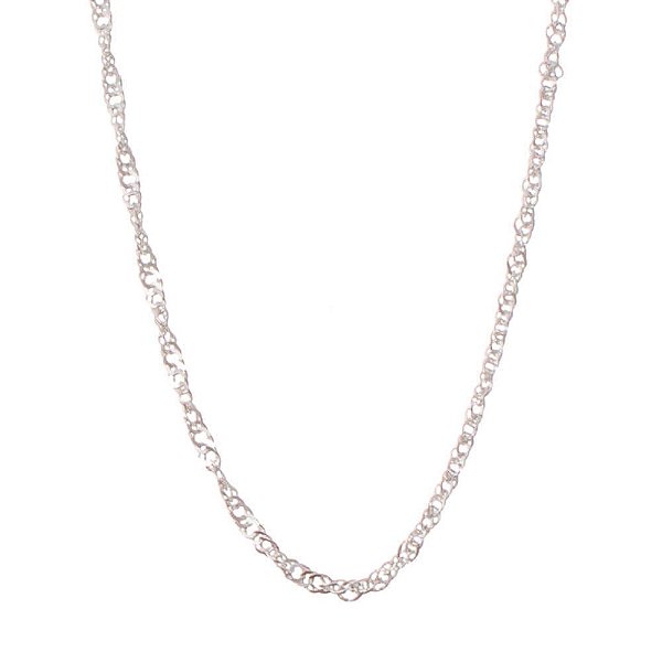 Corrente Prata Singapura Feminina 45 Cm 2 Mm 2,5 Grs