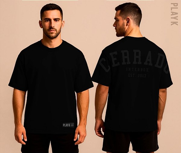 Camiseta Oversized - Cor Preto