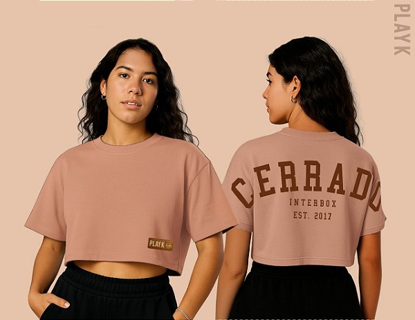 Cropped Oversized - Cor Mocha Mousse