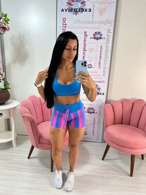 Conjunto Curto Empina Sky - Azul e Rosa