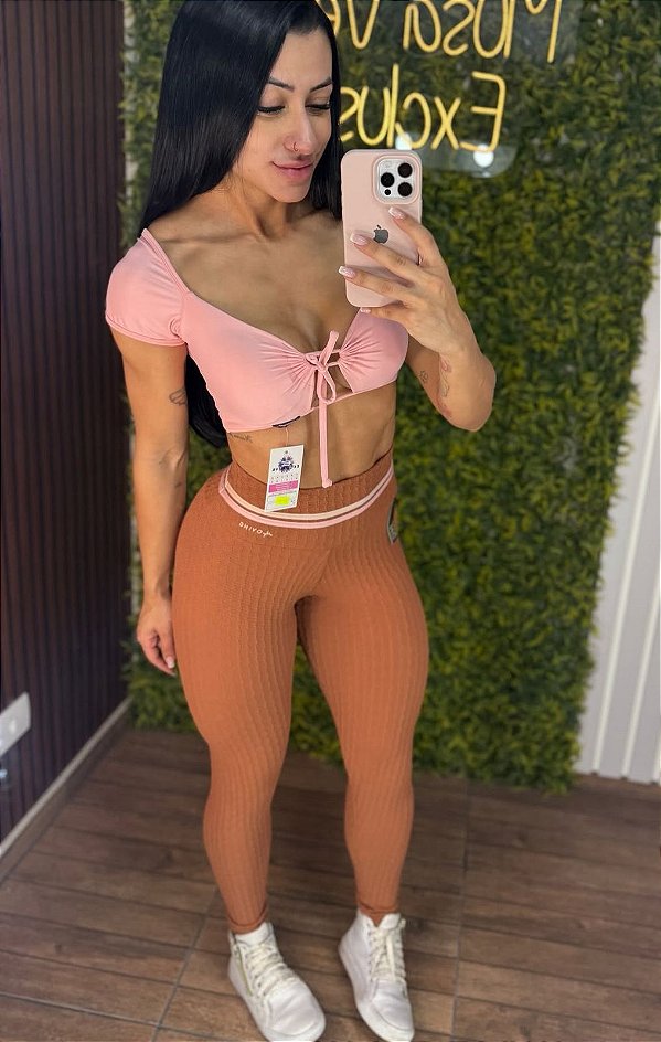 Conjunto  Empina Jacquard Savior Terra +Top Bella Rosa- M/G 38 a 42+