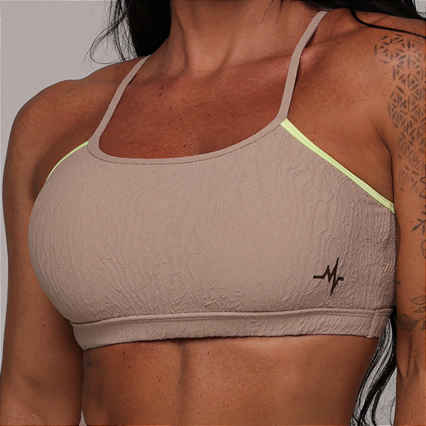 Top Las Vegas Jacquard Nude - Tamanho único