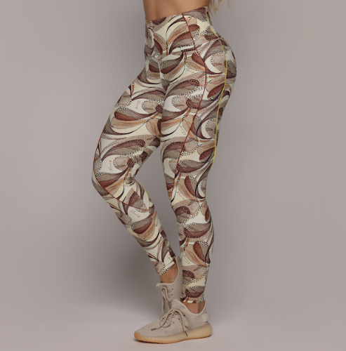 Legging Hope Empina Paisley Exclusivo - Tamanho único 38 a 42