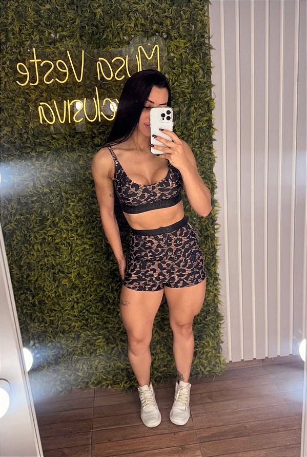 Conjunto Shorts Saia Shira  Exclusivo- Tamanho único 38 a 42