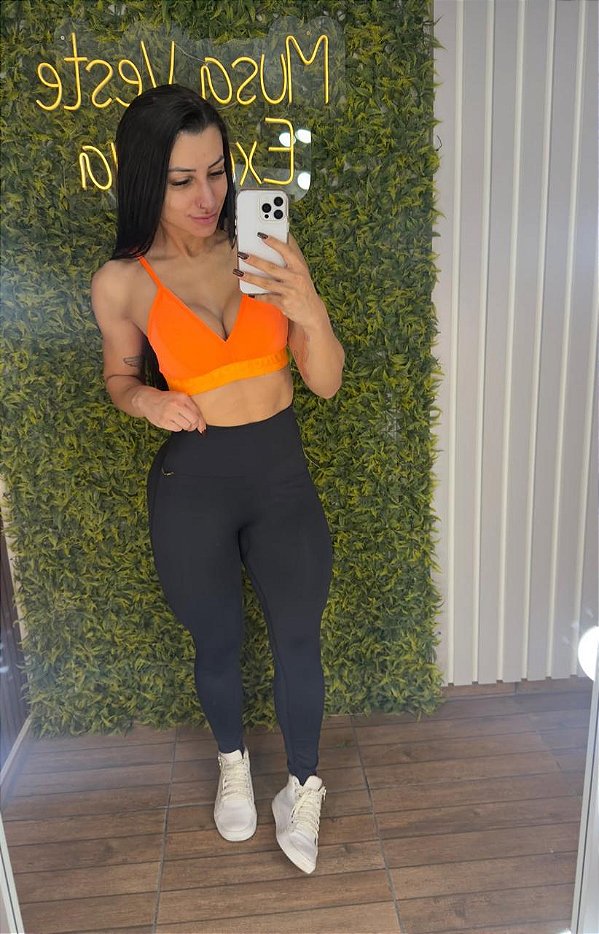 Conjunto Tradicional sem Costura /Top Neon- M/G 38 a 42