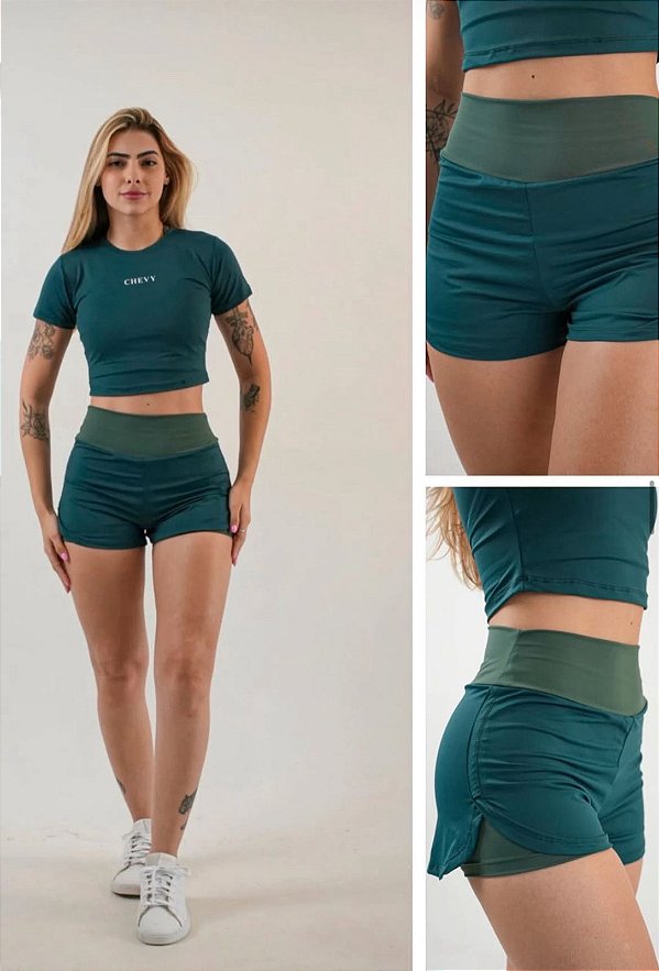 Cropped Chevy Verde Bandeira - P/M