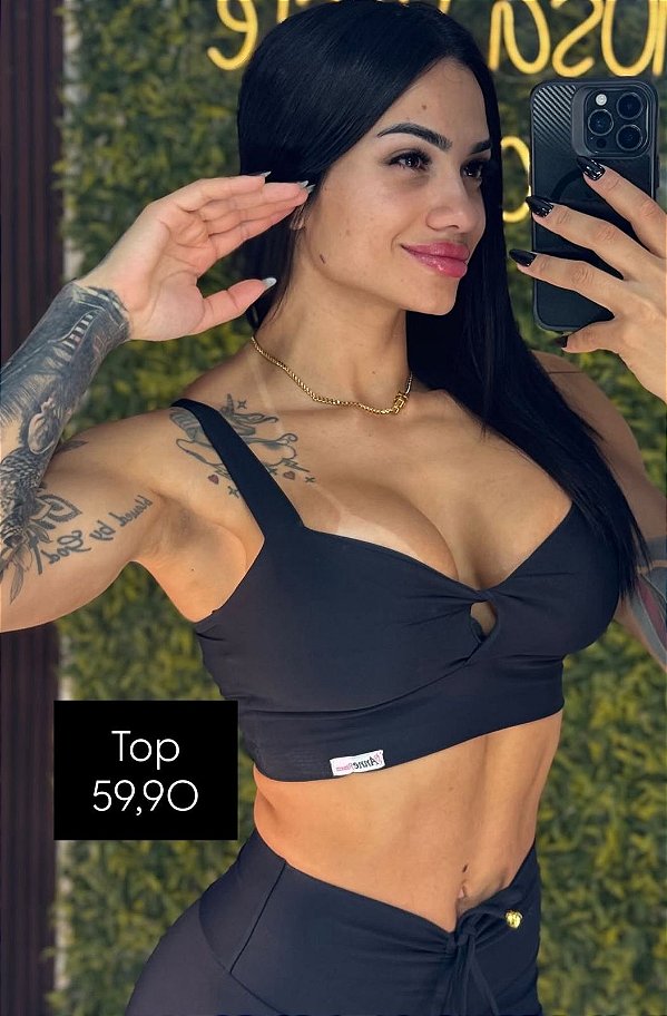 Top Nó Preto - Tamanho único