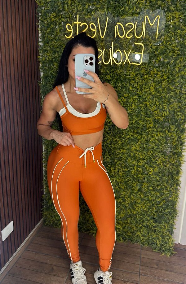 Conjunto Semi Empina Laranja Duo - Tamanho único 38 a 42