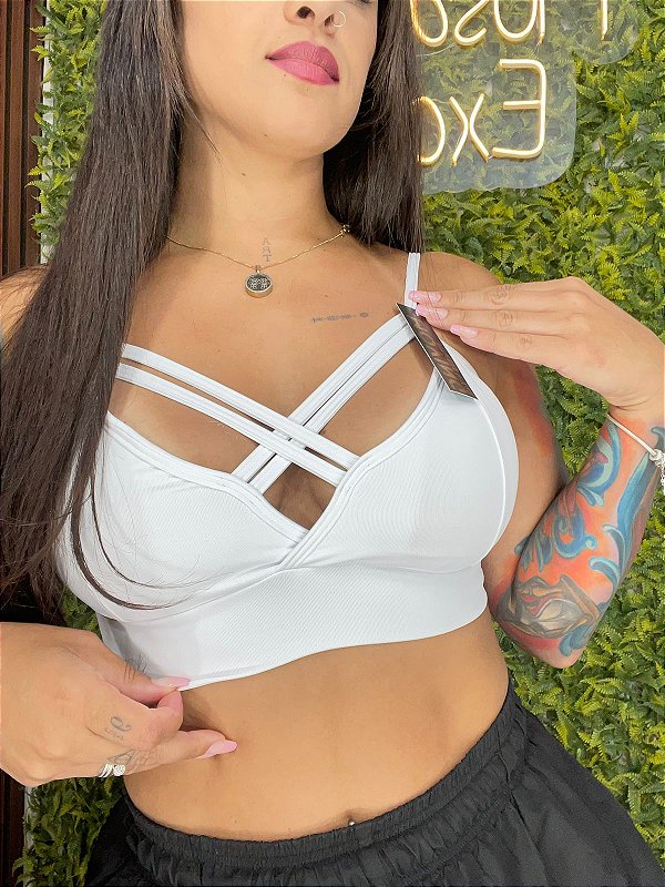 Top Tiras Branco - Tamanho único