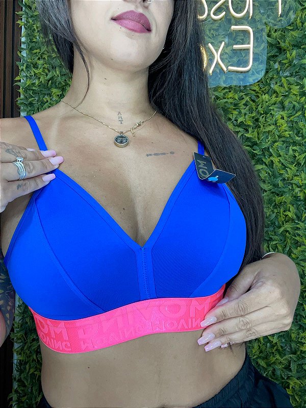 Top Milano Azul/Pink - Tamanho único