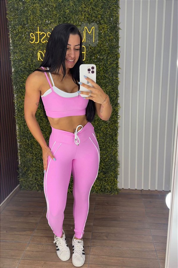 Conjunto Semi Empina Rosa Duo -Tamanho único 38 a 42