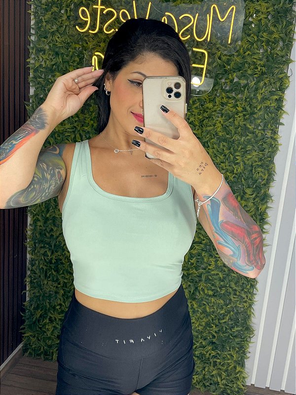 Regatinha Cropped Verde -Tamanho M/G