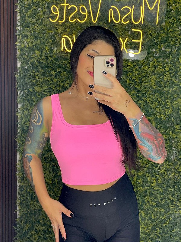 Regatinha Cropped Pink -Tamanho M/G