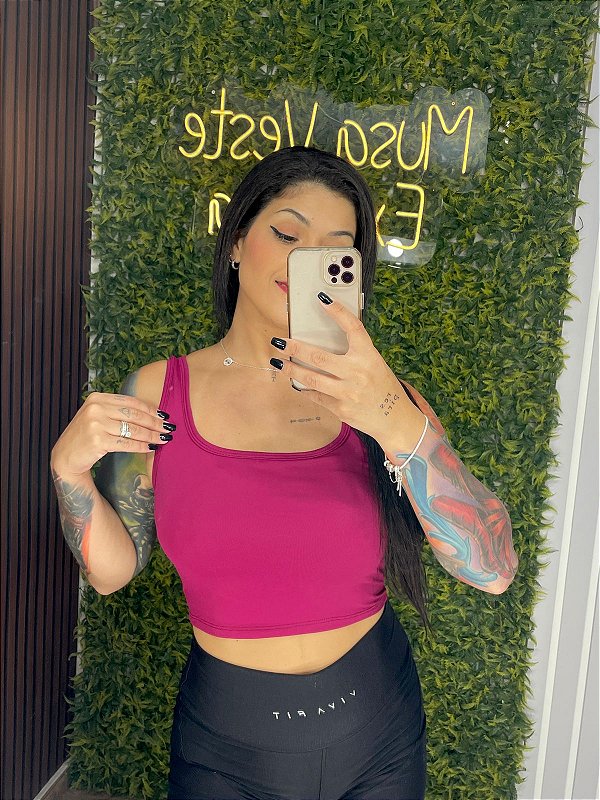 Regatinha Cropped Vinho -Tamanho M/G