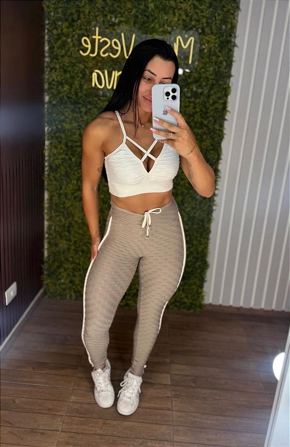 Conjunto Semi Empina Brocado Verde Musgo - Tamanho único 38 a 42+