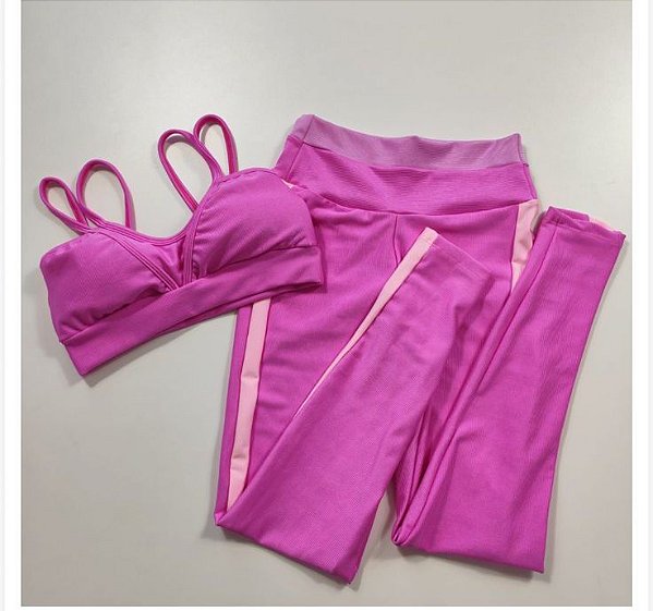 Conjunto Semi Empina Glossy Rosa Duo - Tamanho único 38 a 42