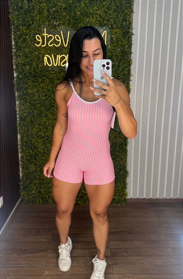 Macaquinho Semi Empina Lines Rosa - Tamanho único 36 a 42