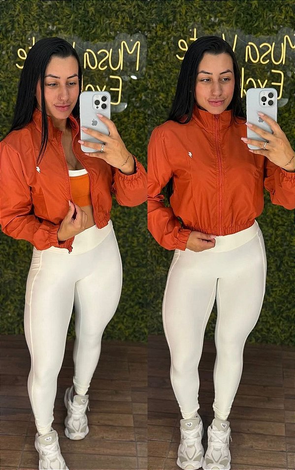 Jaqueta Corta vento Terra cota -M /G