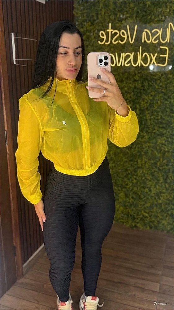 Jaqueta Corta vento Amarelo -M /G