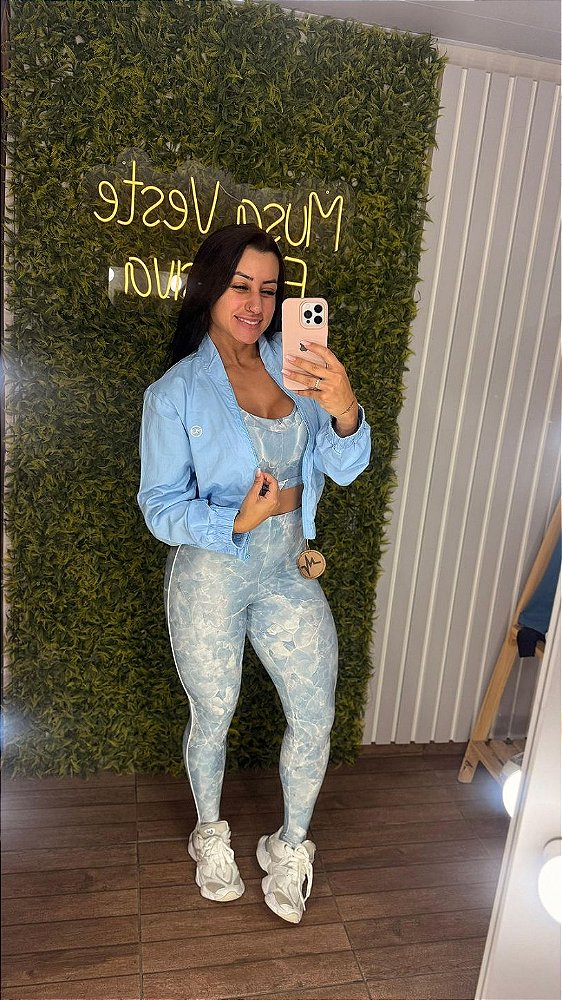 Jaquetinha Ziper Azul - Tamanho único
